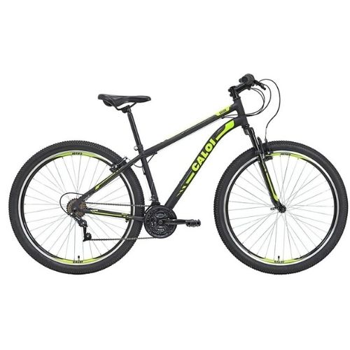 Bicicleta preta e verde para adolescentes