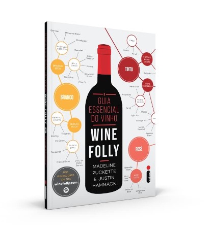 Capa de livro na cor branca, com figura de vinho. 