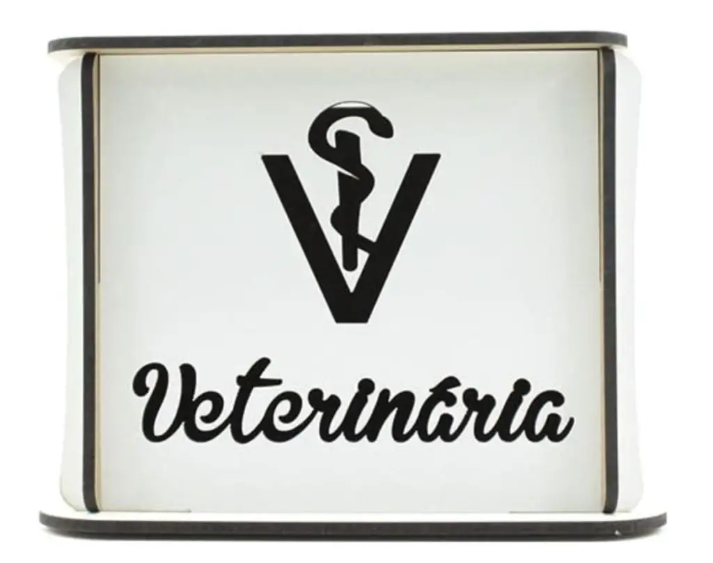 Caixa organizadora com símbolo de medicina veterinária. 