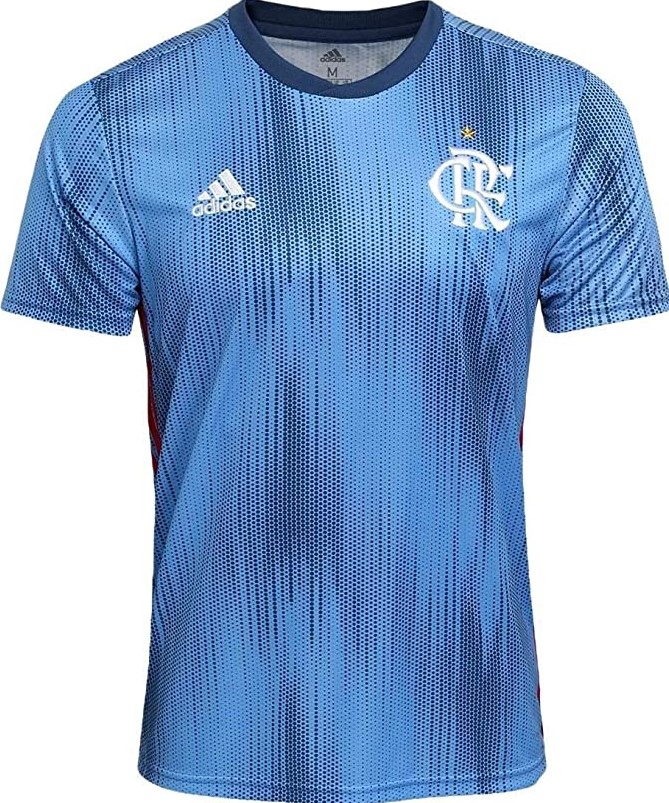 Camiseta do Flamengo na cor azul. 