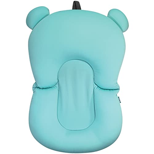 Almofada de banho para bebê na cor azul.