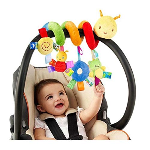 Brinquedo colorido para carrinho de bebê.