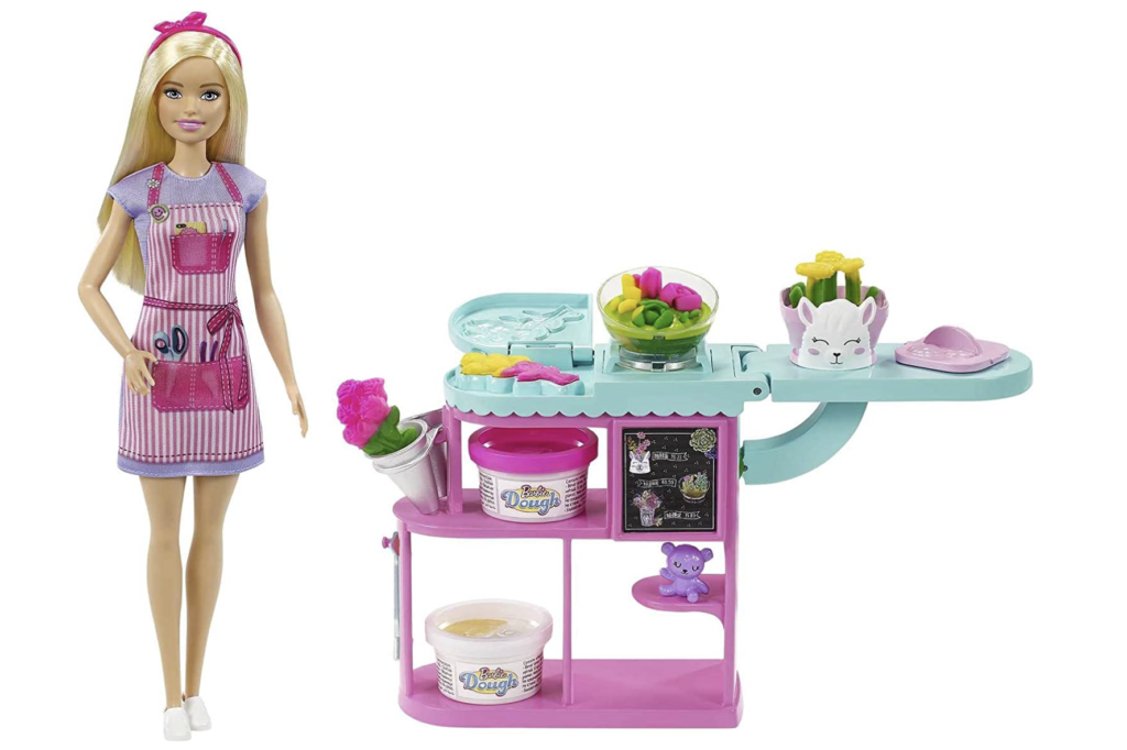 Barbie profissões dona de loja de Flores. 