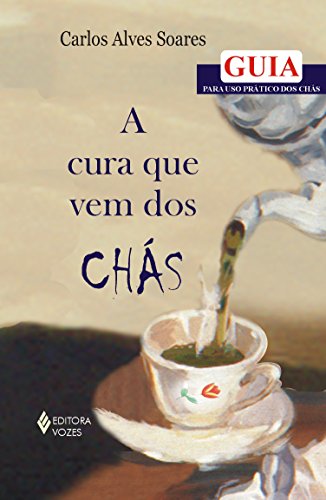 Capa de livro com imagem de bule despejando chá dentro da xícara. 