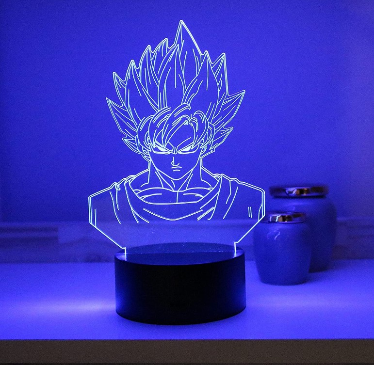 Luminária com imagem de Goku
