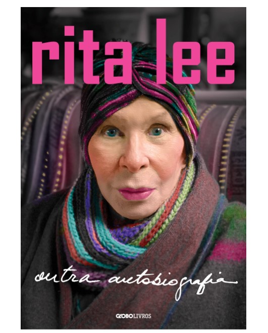 Capa de livro com imagem de Rita Lee.