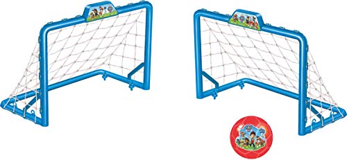 Bola e rede de gol da Patrulha Canina para crianças de 5 anos. 