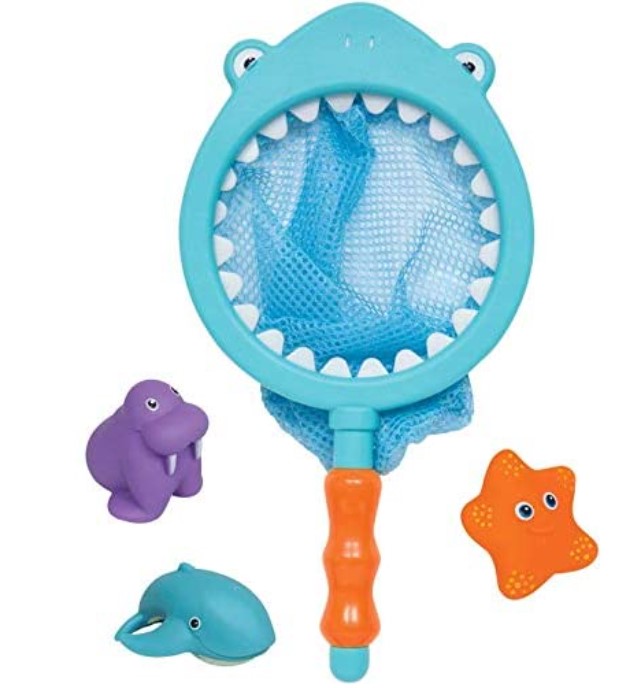 Brinquedo de banho em formato de bichos marinhos. 