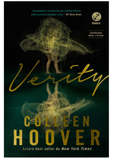 Capa do livro Verity com a imagem de uma mulher borrada. 